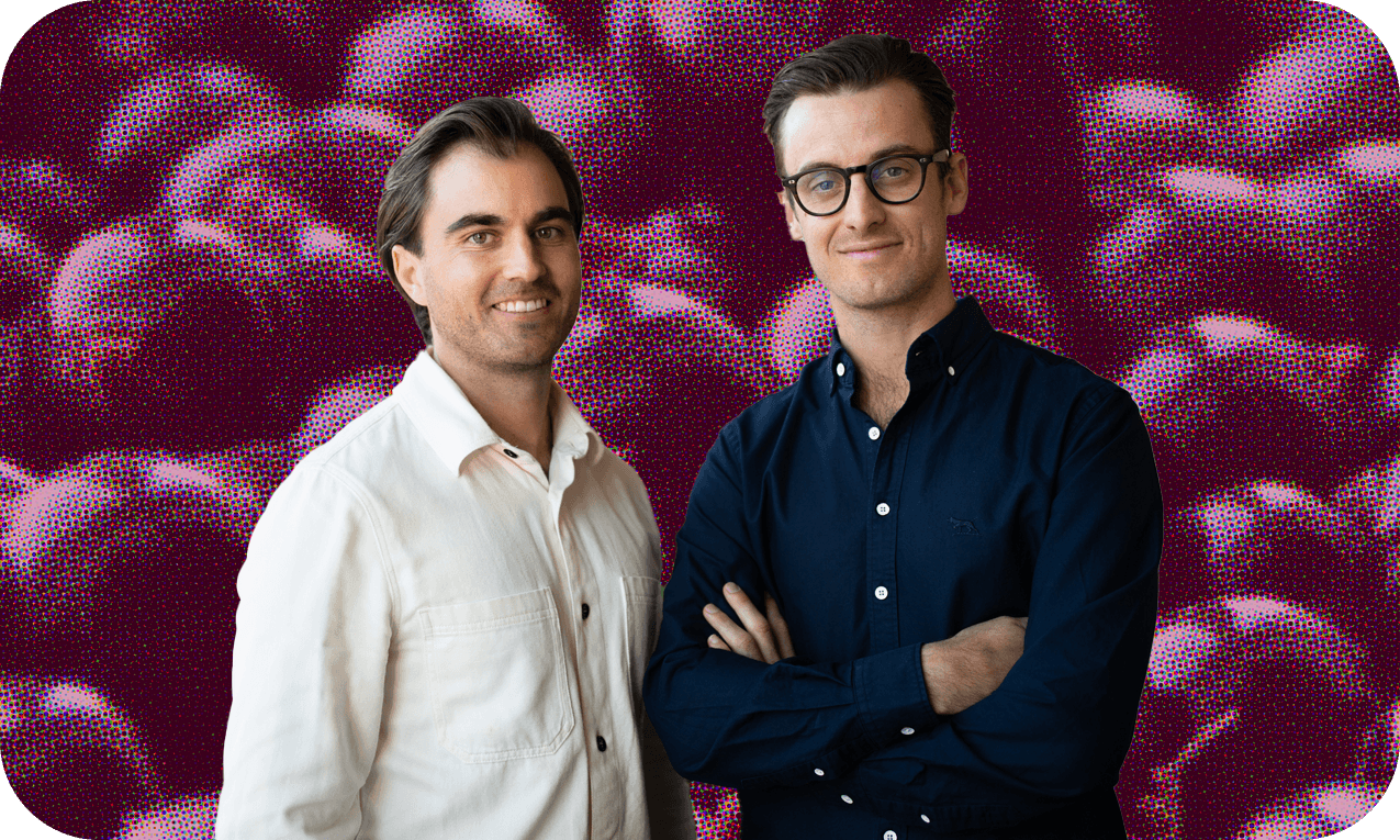 Ārepa’s Zac Robinson and Angus Brown (Photo: Supplied / 
Additional design: Matthew McAuley) 
