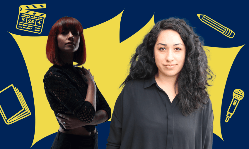 Co-founders of Flying Fetu, Grace Iwashita-Taylor and Lana Lopesi. (Image: Tina Tiller) 
