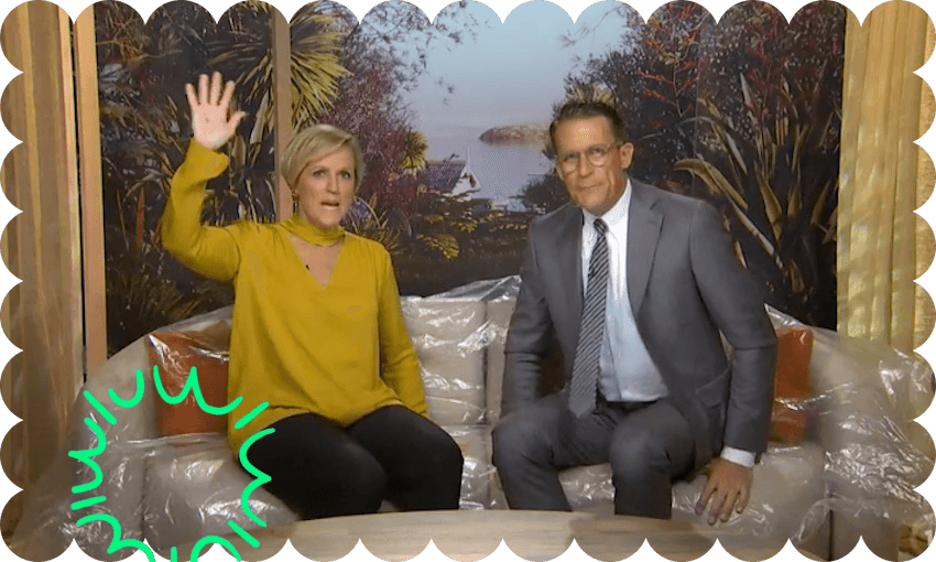A vision, wrapped in plastic (Screengrab: TVNZ)