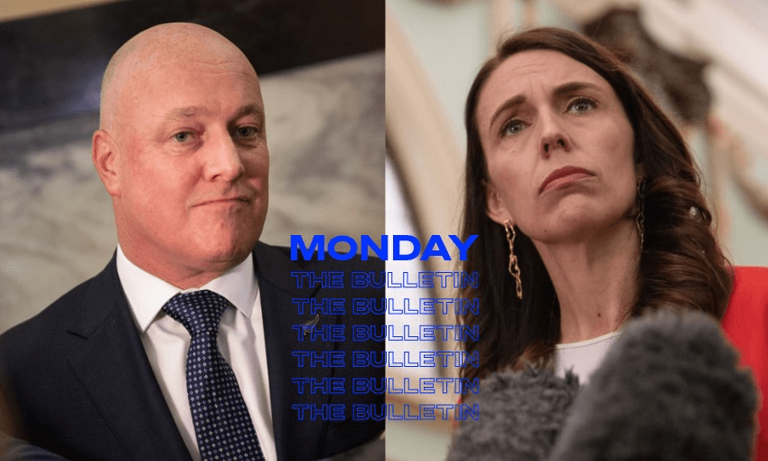 New polling has the National and ACT bloc on 50.7% while Labour and the Greens are on 41.8% (Photos: RNZ / Angus Dreaver) 
