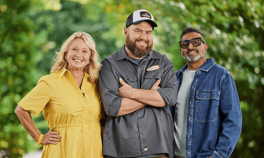 Cooks on Fire judges Nici Wickes, Jared Macdonald and Ganesh Raj (Photo: TVNZ) 
