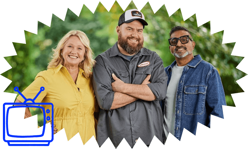 Cooks on Fire judges Nici Wickes, Jared Macdonald and Ganesh Raj (Photo: TVNZ)