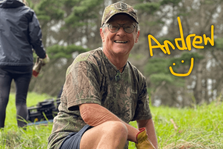 Portrait image of Friends of Tawa stalwart Andrew