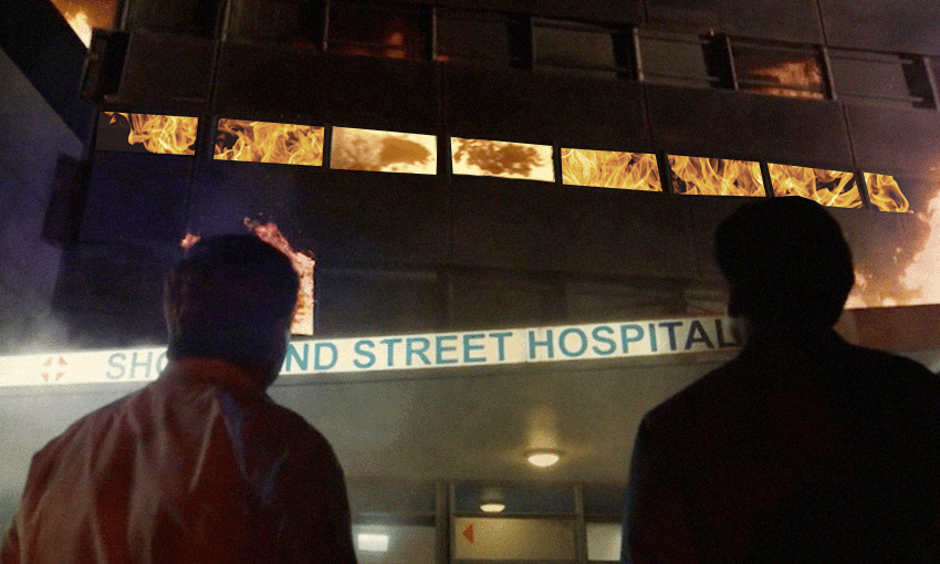 The roof, the roof, the roof is on fire (Photo: TVNZ / Design: Archi Banal) 
