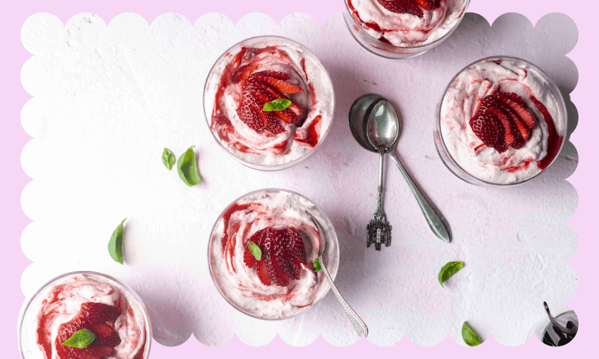 Recipe Strawberry and basil mousse The Spinoff