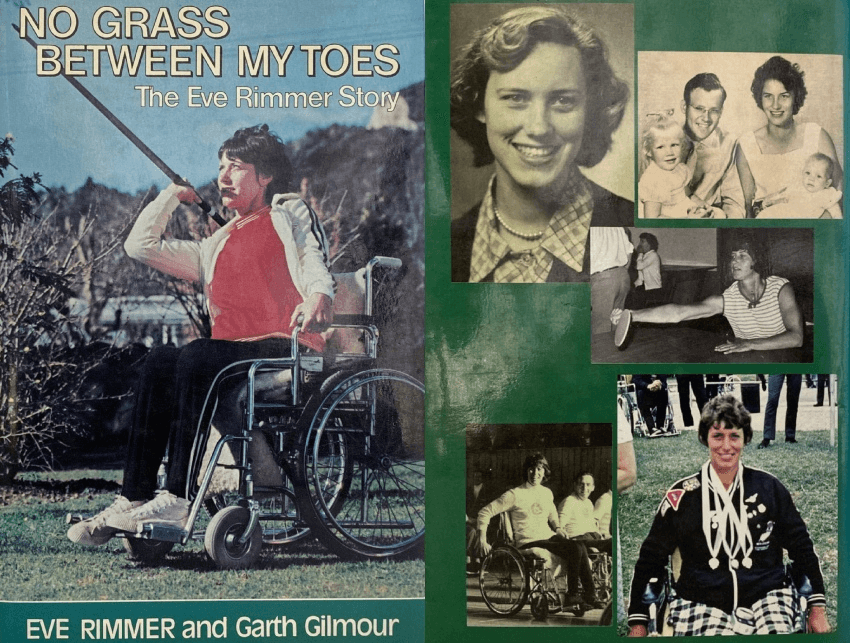 Cover and reverse cover of No Grass Between My Toes: The Eve Rimmer Story (Photo: supplied)