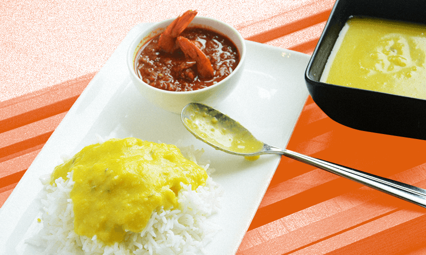 Dhandar dal is best served with fluffy steamed rice and chutney or some other source of zing on the side. (Photo: Perzen Patel)