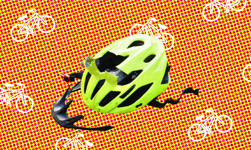 A bike helmet.