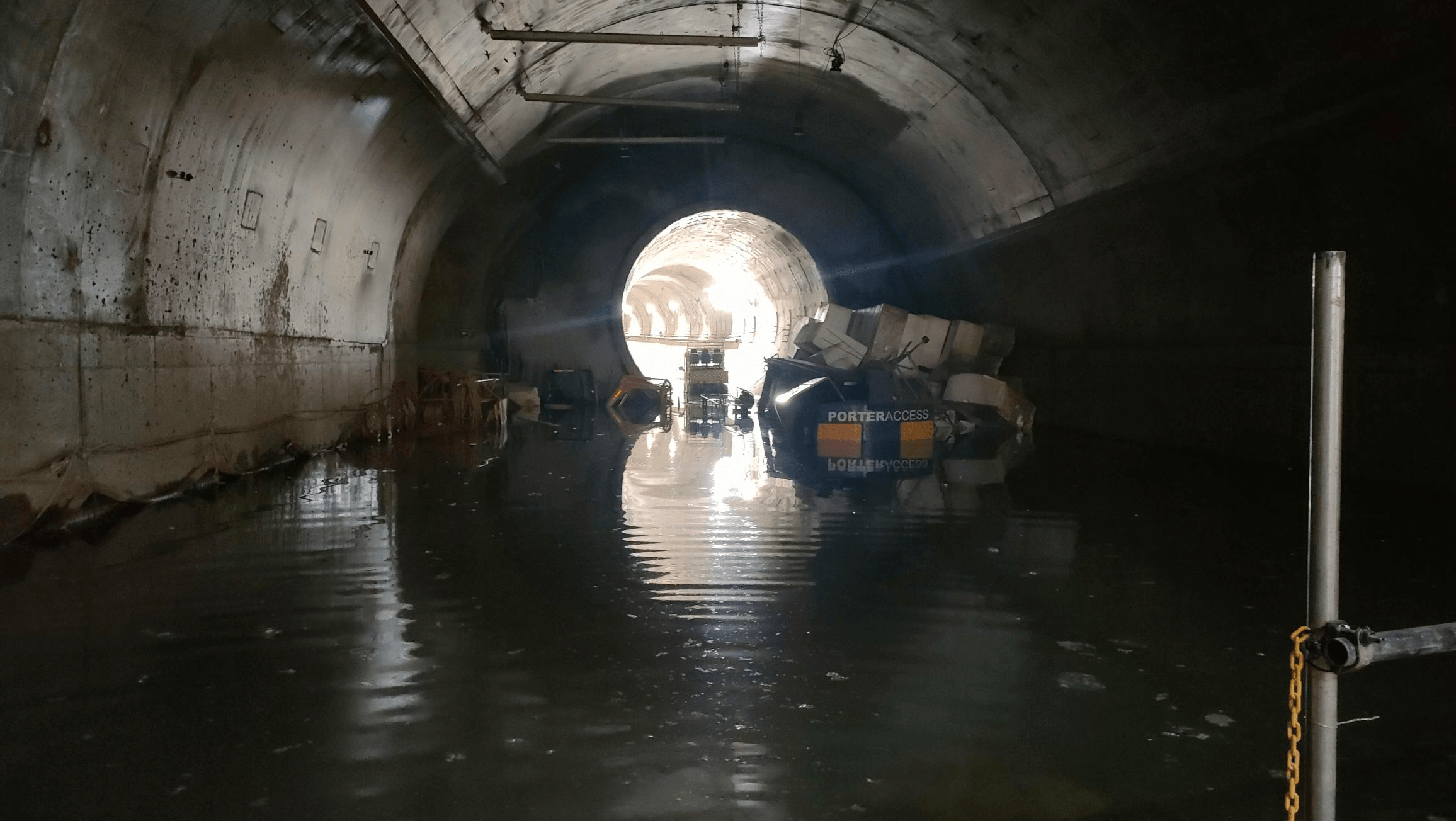 CRL tunnel flooding in Auckland. Photo: Supplied 

