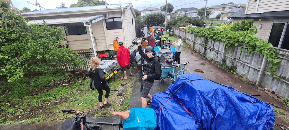 The group at their destination.