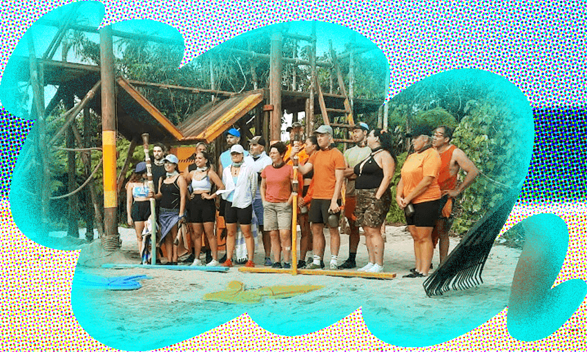 Fans and Fave prepare for battle. Photo: Tara Ward / Image: Archi Banal 
