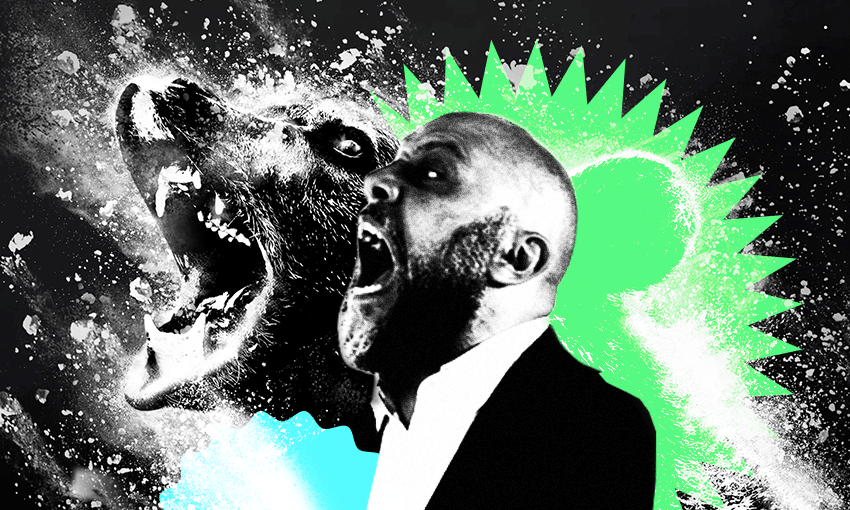 L-R: Cocaine Bear, Allan Henry (Image: Archi Banal) 
