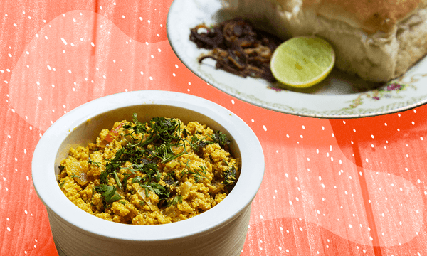 Akoori, or masala scrambled eggs 
