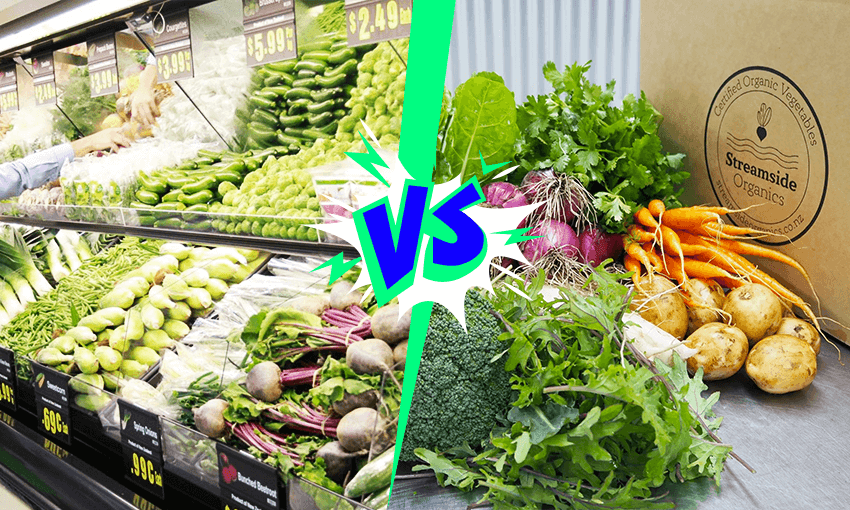 Supermarket vs organic vege boxes – which comes out on top? (Photos: Liv Sisson) 
