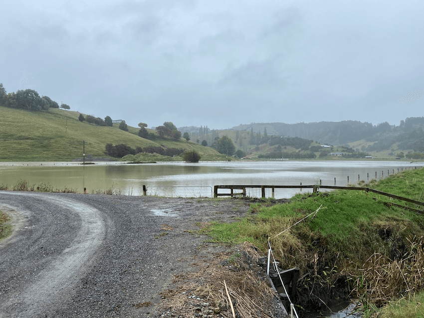 A submerged paddock in the Esk Valley in February (Photo: Stewart Sowman-Lund) 
