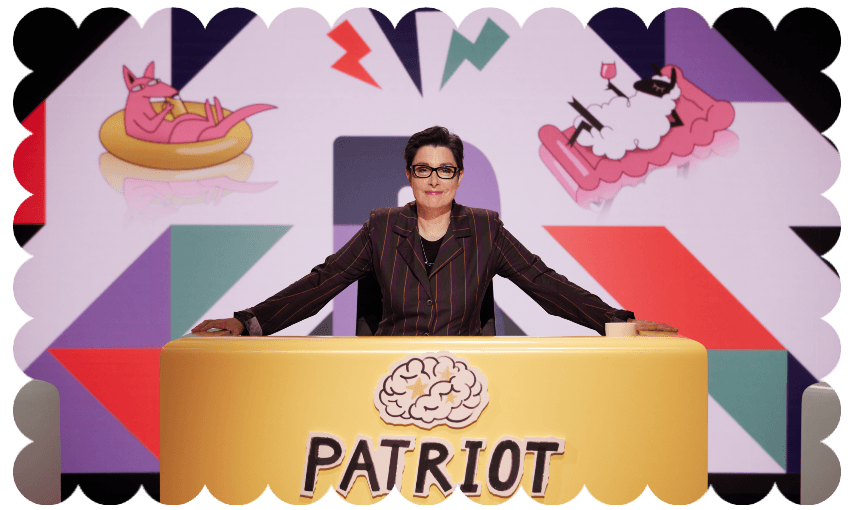 Sue Perkins hosts Patriot Brains season two (Photo: Supplied)