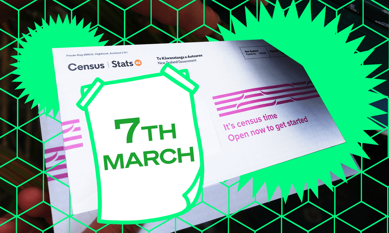 green spiky bubbles and an envelope with the words '7 march'. it's giving 'exciting', it's giving out 'enter the unique code on the formyou were sent in the mail'