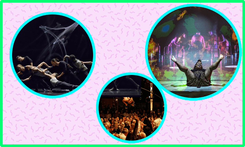 The Auckland Arts Festival brings a lot of spectacle and just a little bit of controversy. (Photos: Michael Slobodian, Raymond Sagapolutele, Rebecca Ryan; Image: Tina Tiller) 
