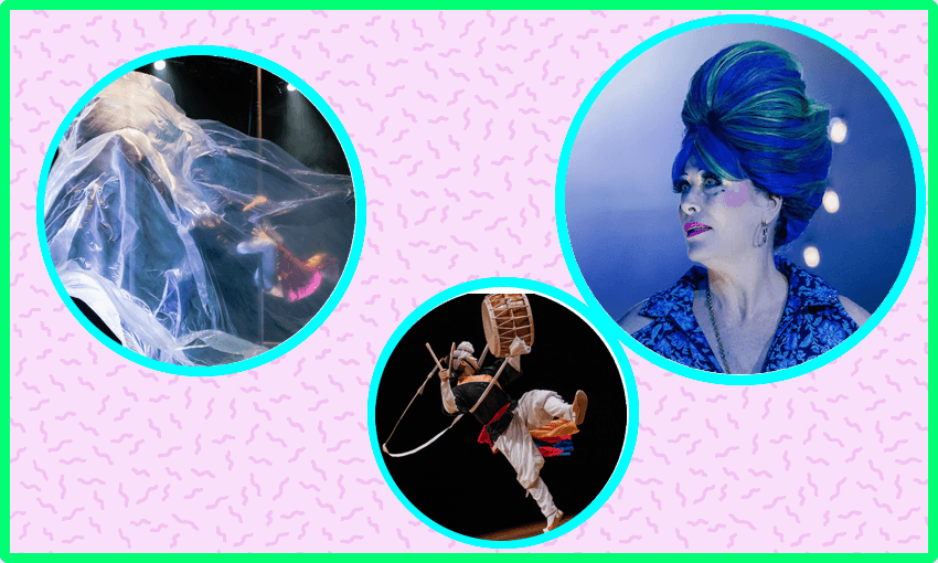 L-R: The Chosen Haram, Samulnori and The Unruly Tourists, all part of the 2023 Auckland Arts Festival. 
