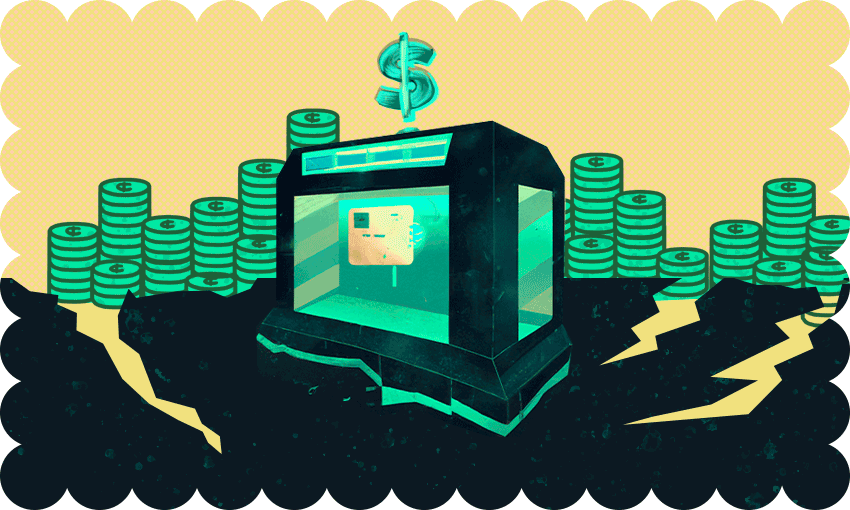 How one smallish bank set off a frantic few days which whiplashed the world. (Image Design: Tina Tiller) 
