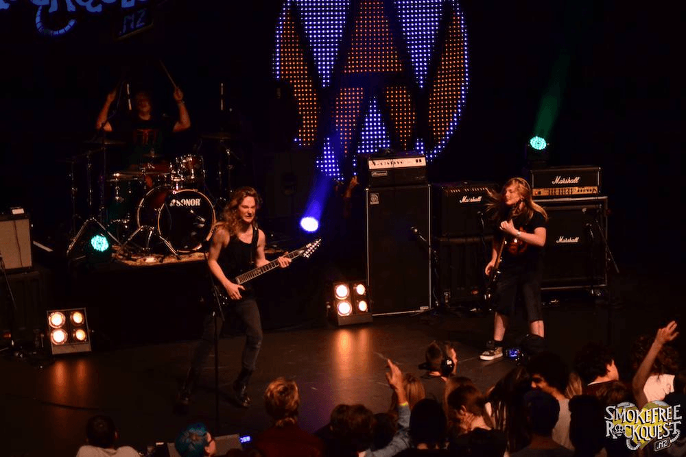 Alien Weaponry perform at Rockquest.