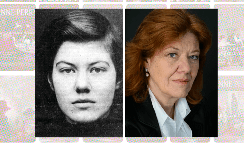 Historic image of Juliet Hulme and photo of Anne Perry.