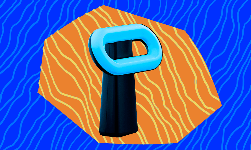 An Osin Loop desk lamp that bathes users in cool blue light.