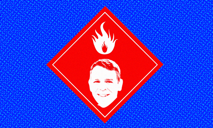 Chris Hipkins is a known fire risk to policy documents. Image: Jason Stretch 
