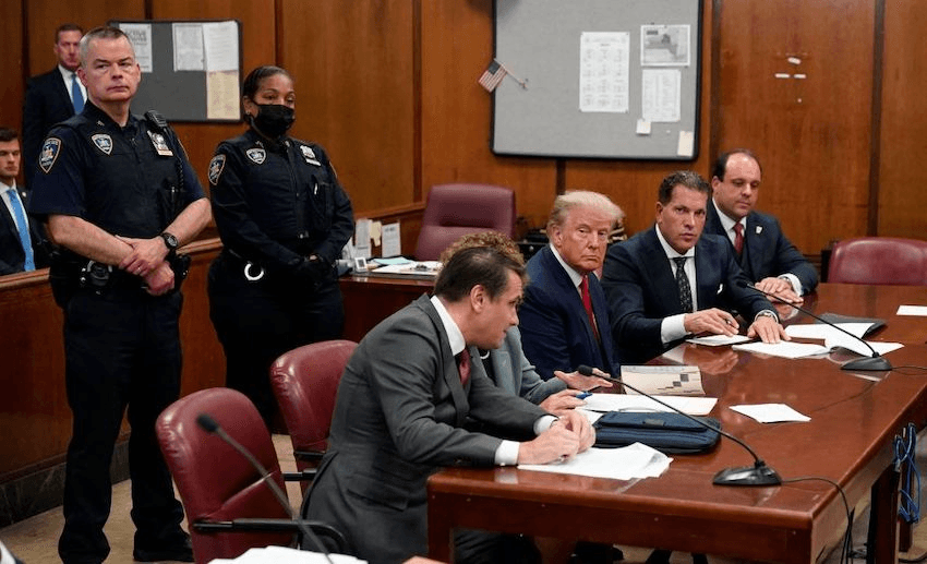 Donald Trump appears in court at the Manhattan Criminal Court (Photo by Seth WENIG / POOL / AFP) (Photo by SETH WENIG/POOL/AFP via Getty Images) 
