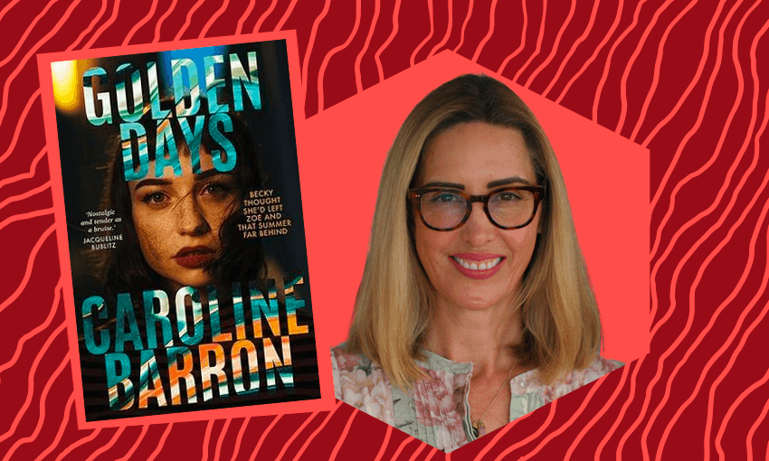An image of the cover of the book Golden Days by Caroline Barron beside a photography of Caroline herself.