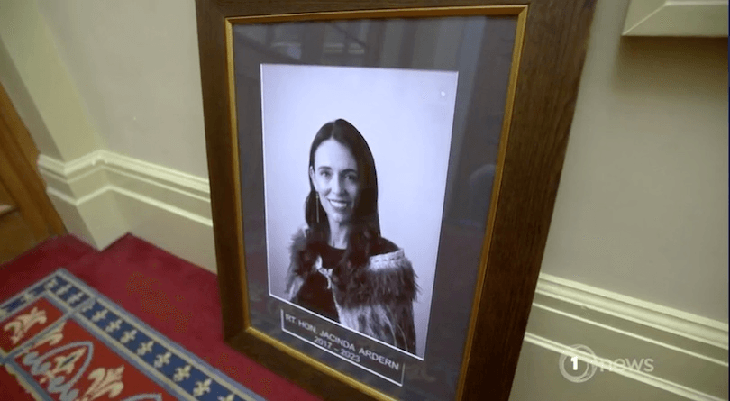 Image of a portrait of Jacinda Ardern