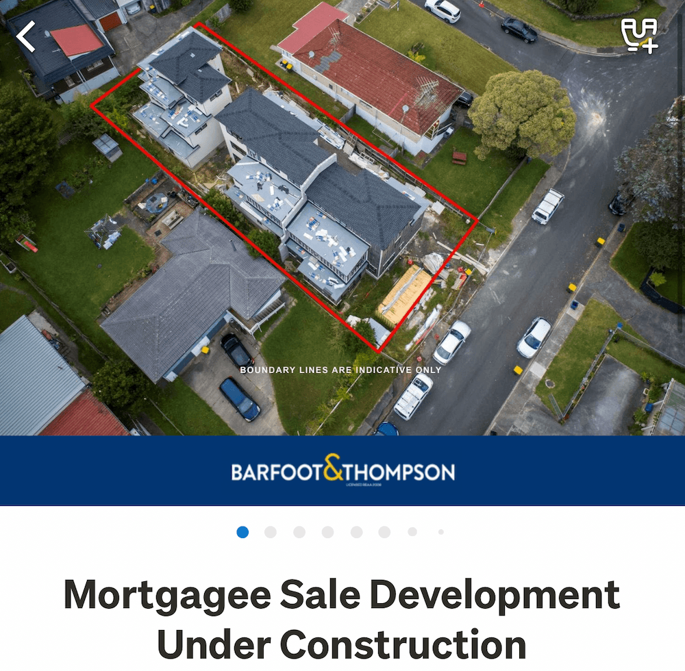 A development half finished on the North Shore.