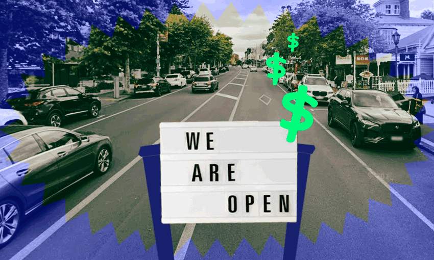 Parnell Road is open for business on Easter Sunday (Image: Tina Tiller) 
