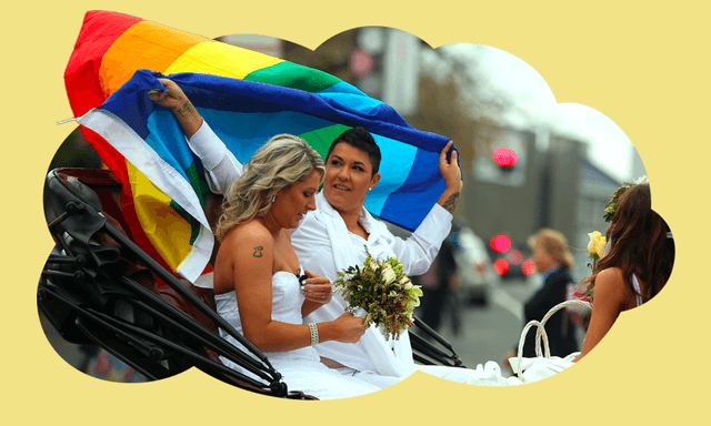 Natasha Vitali and Melissa Ray, one of the first same sex couples to be married in New Zealand in 2013. (Photo: Phil Walter/Getty Images) 