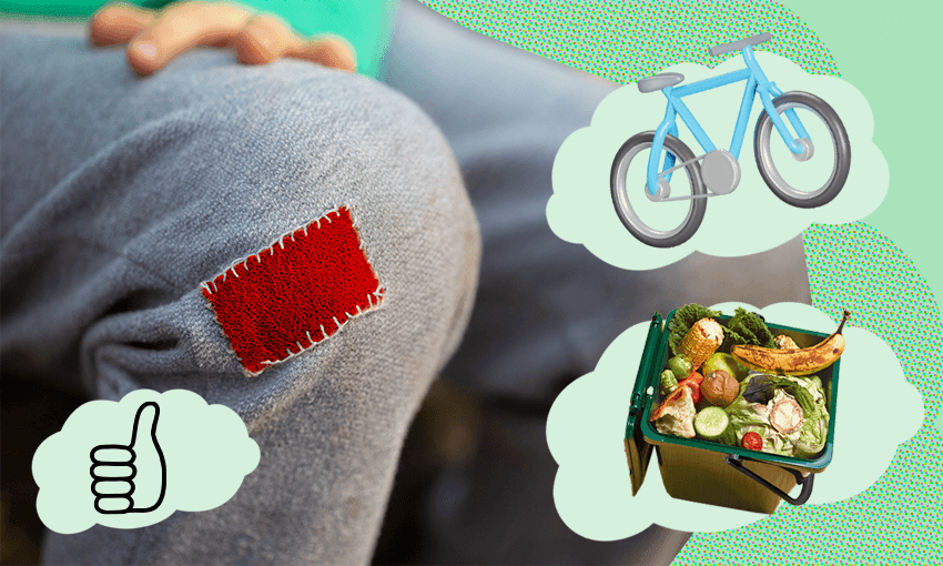 From patching your clothes to cycling more, here are some tips on how to be more sustainable (Image: Getty/Tina Tiller) 
