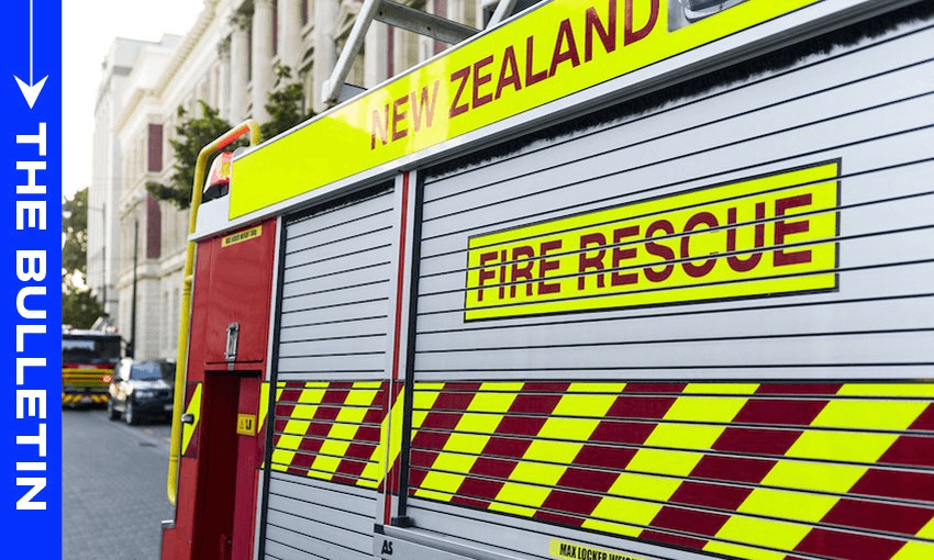 Image of the side of a New Zealand Fire Service fire truck