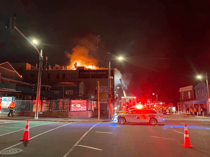 The fire at a Wellington hostel overnight