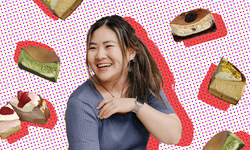 Cathy Fan and her delectable cheesecakes.