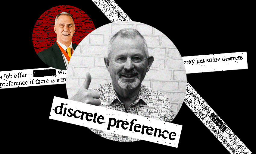 Invercargill mayor Nobby Clark (foreground) and city councillor Nigel Skelt (background) (Image: Archi Banal)