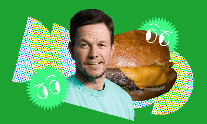 Mark Wahlbeg and a burger, together.