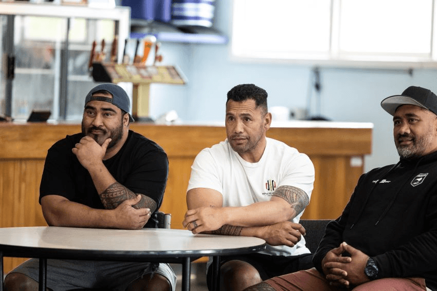 From left to right, Henry Fa'afili, Ruben Wiki and Ali Lauati'iti