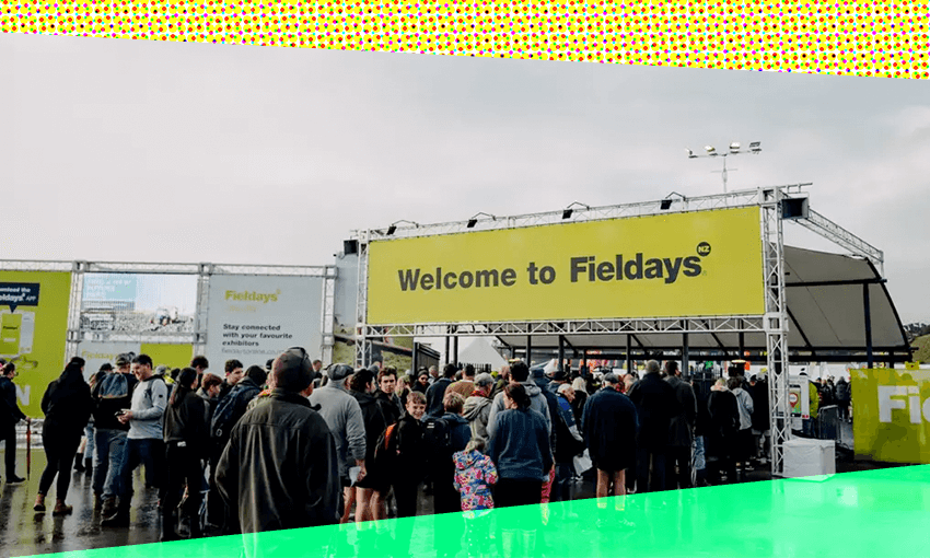 Yes it’s Fieldays not Field Days (Image: Getty, design: Archi Banal)
