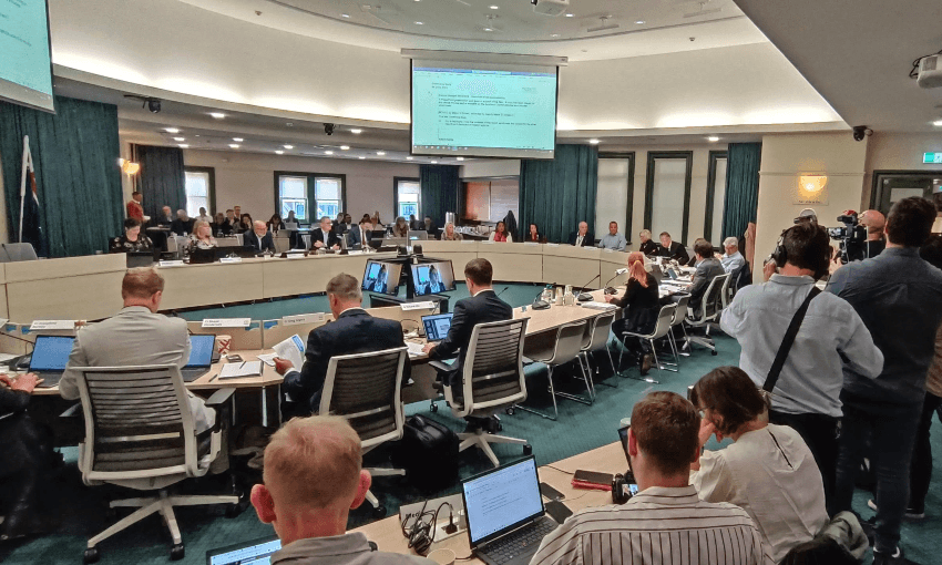 The Auckland Council governing body meets. Photo: Toby Manhire 
