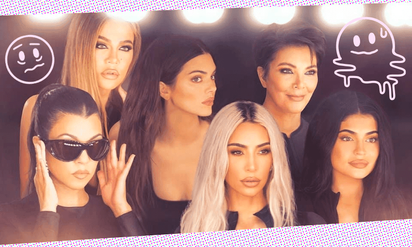 the kardiashian family stare pensively into a mirror