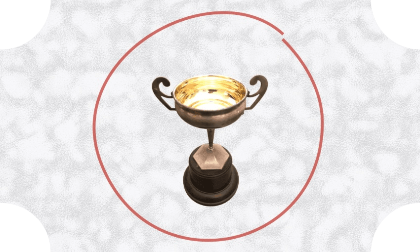 The World Circle Drawing Championship Trophy.  Image: Jason Stretch 
