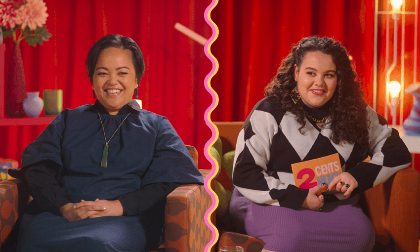 Janaye Henry spoke to Te Papa’s head of mātauranga Māori, Migoto Eria (Image: 2 Cents 2 Much) 
