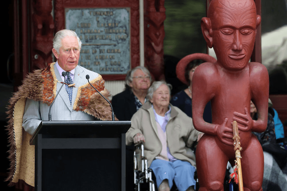 King Charles at the Waitangi Treaty Grounds.