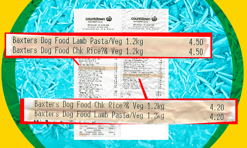 A countdown receipt showing the price change