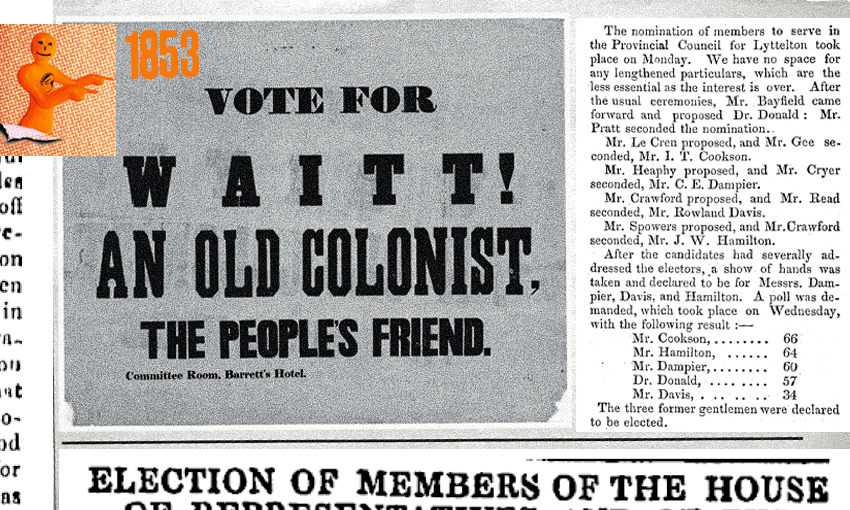 Image: Alexander Turnbull Library; PapersPast; design by Tina Tiller) 
