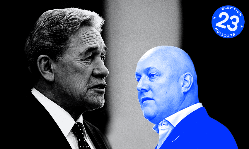 Christopher Luxon and Winston Peters. Image: Archi Banal 
